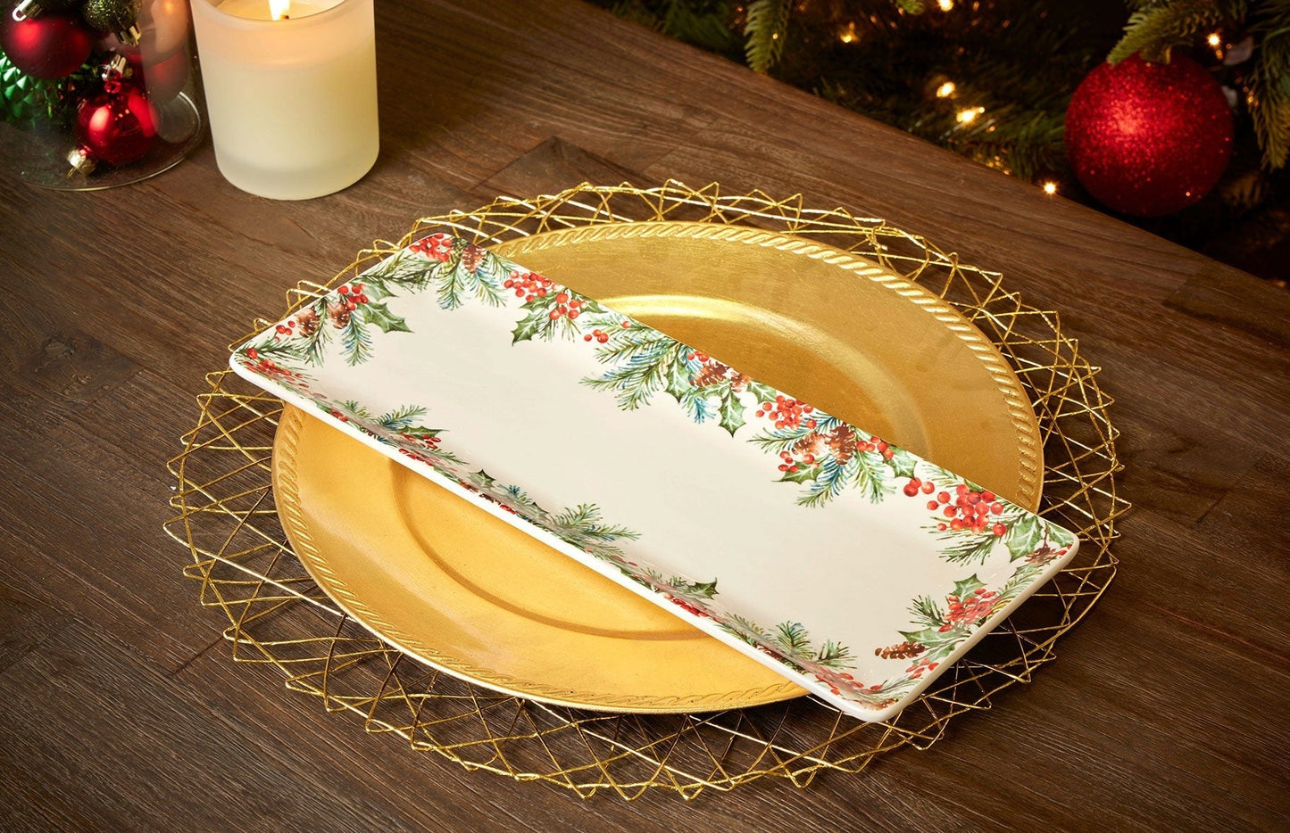 Pier 1 Berries & Balsam Serving Platter - Pier 1