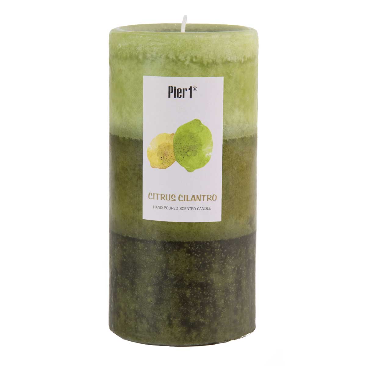 Pier 1 Citrus Cilantro® Layered 3x6 Pillar Candle - Pier 1