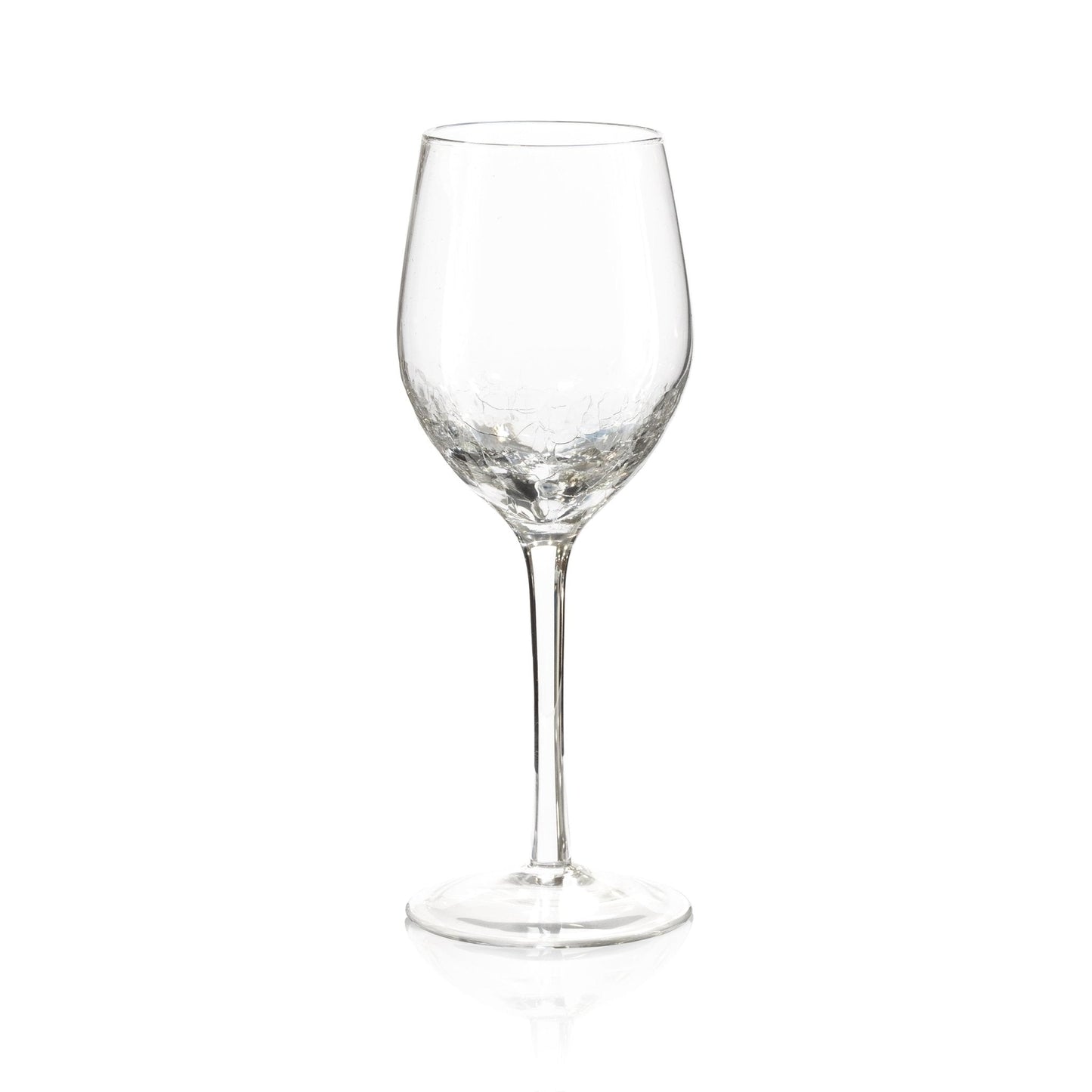 Pier 1 Clear Crackle Set of 4 White Wine Glasses - Pier 1