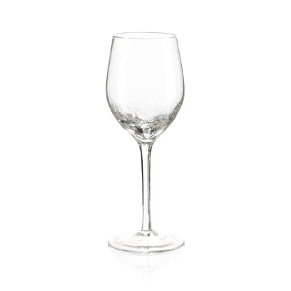 Pier 1 Clear Crackle Set of 4 White Wine Glasses - Pier 1