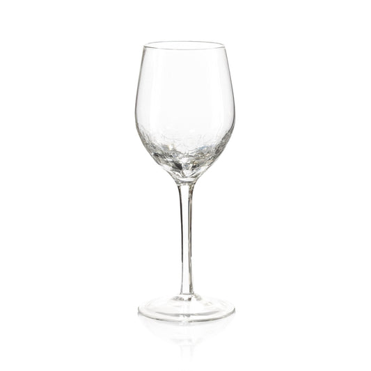 Pier 1 Clear Crackle Set of 4 White Wine Glasses - Pier 1