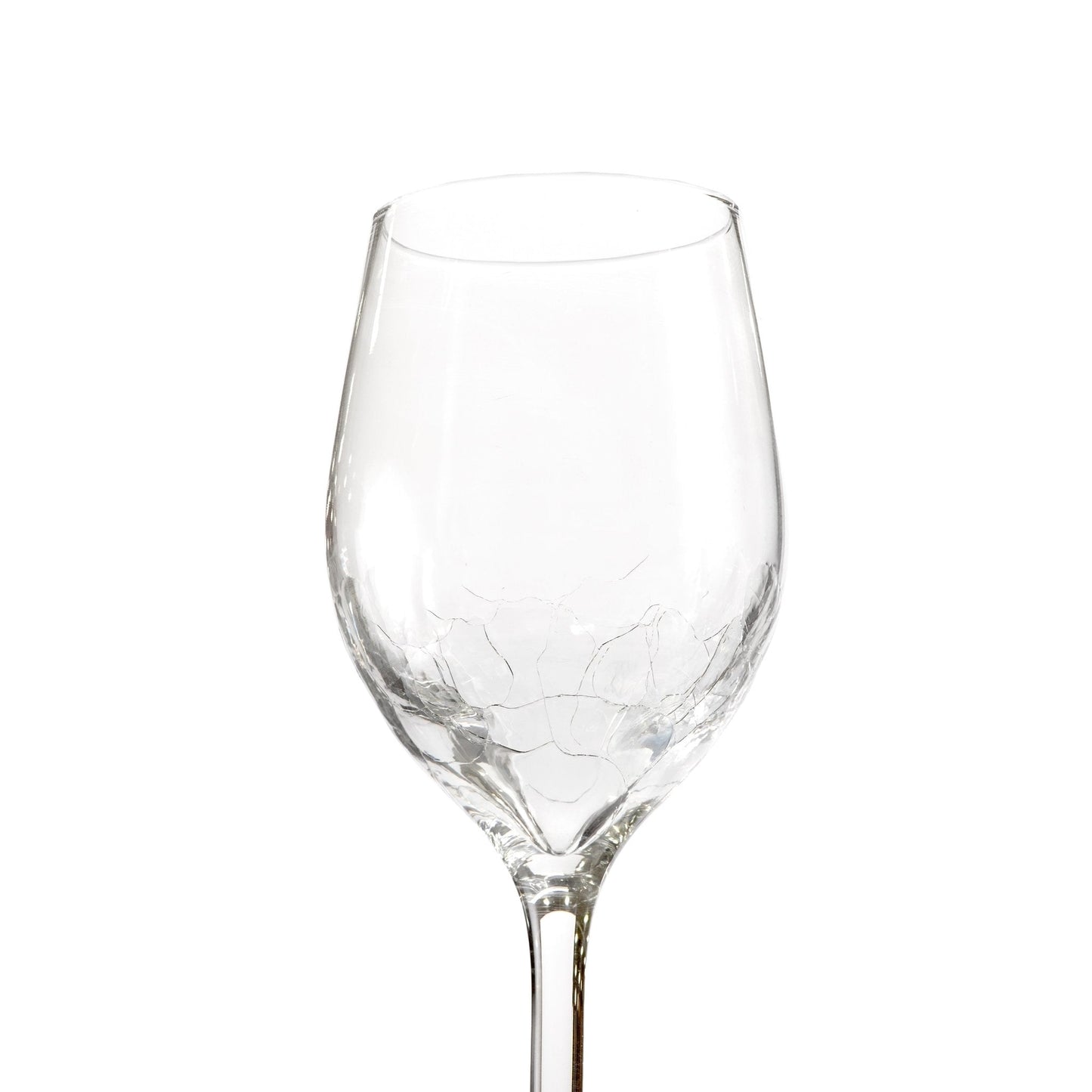 Pier 1 Clear Crackle Set of 4 White Wine Glasses - Pier 1