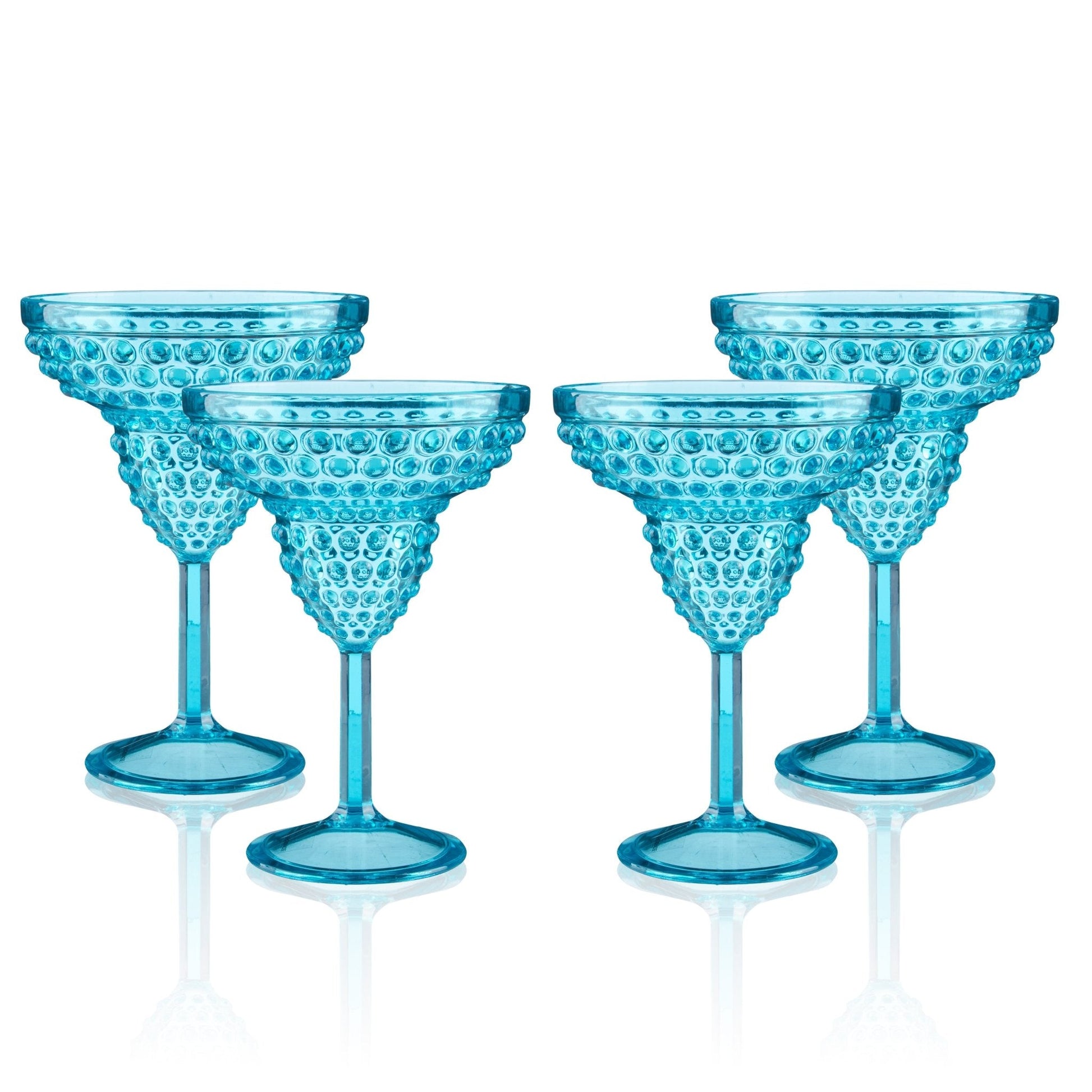 Pier 1 Emma Aqua Acrylic 12 oz Margarita Glasses, Set of 4 - Pier 1