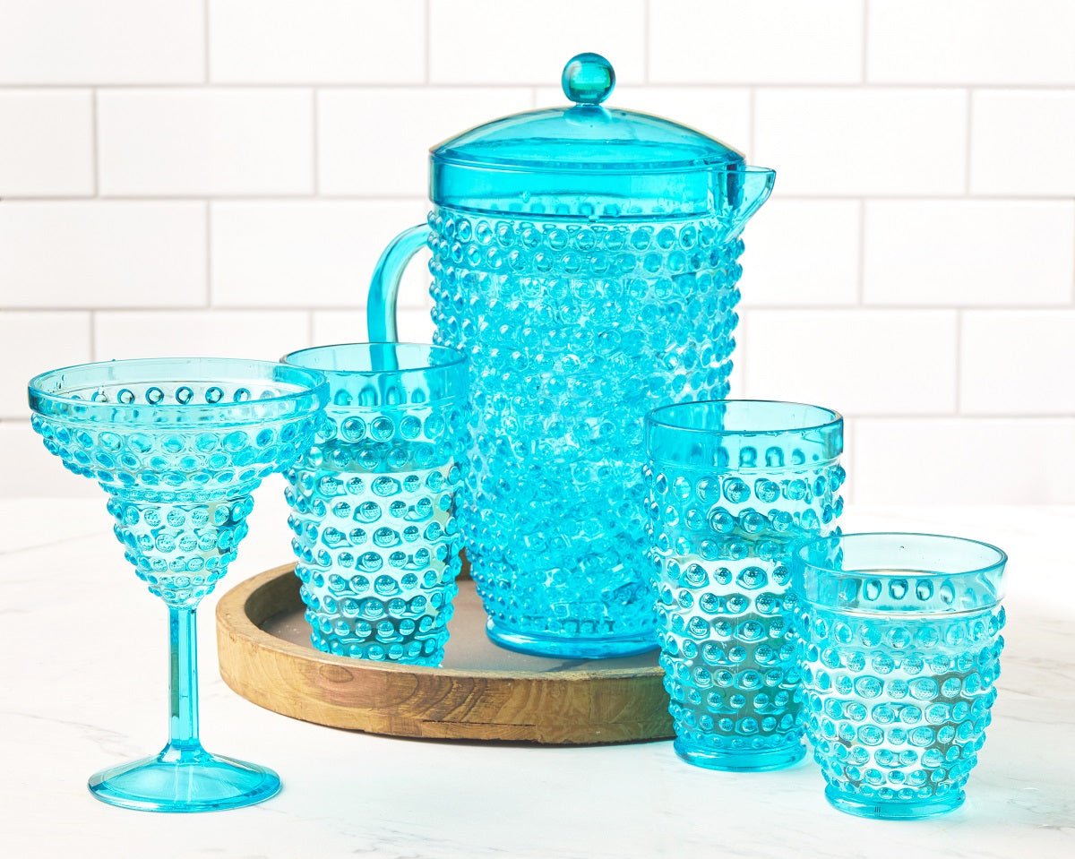 Pier 1 Emma Aqua Acrylic 13 oz Drinking Glasses, Set of 4 - Pier 1