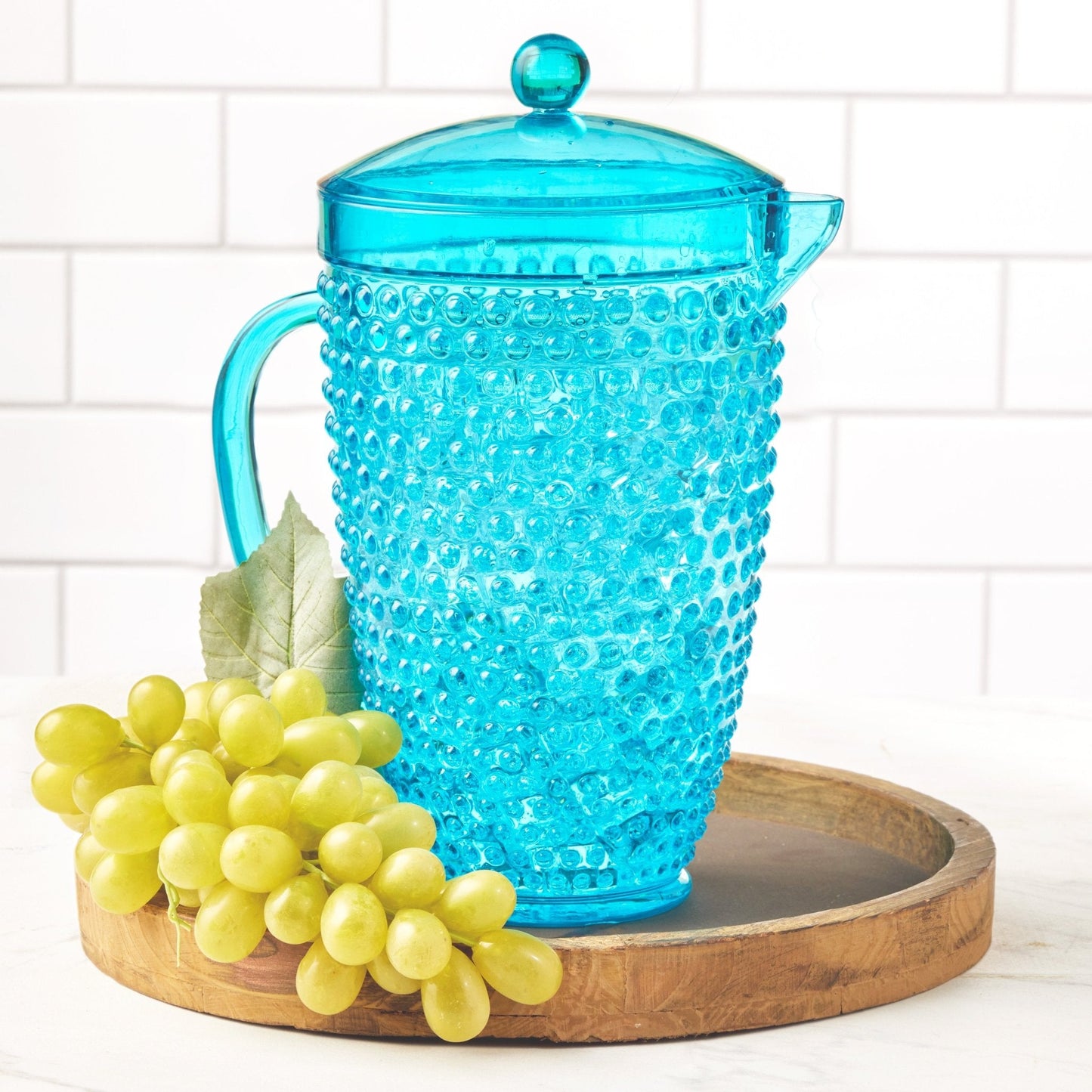 Pier 1 Emma Aqua Acrylic 2.5QT Beverage Pitcher - Pier 1