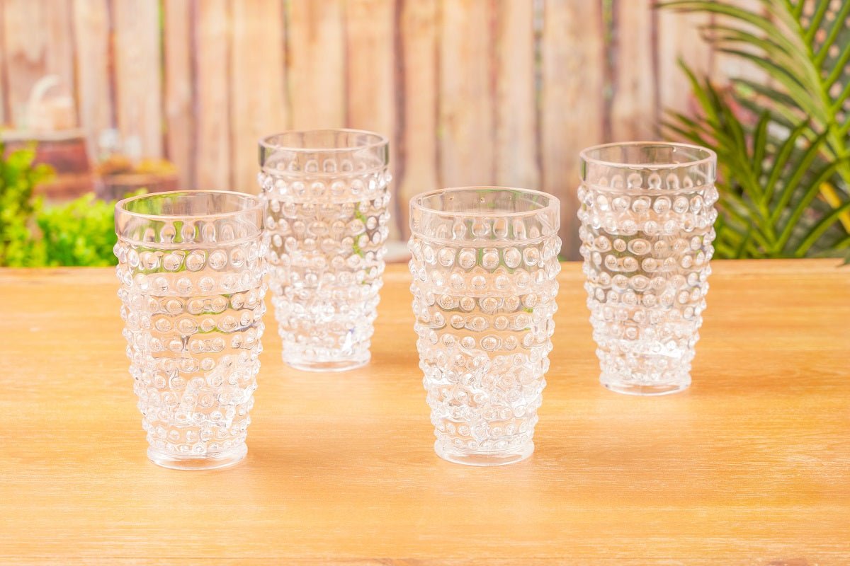 Pier 1 Emma Clear Acrylic 18 oz Drinking Glasses, Set of 4 - Pier 1