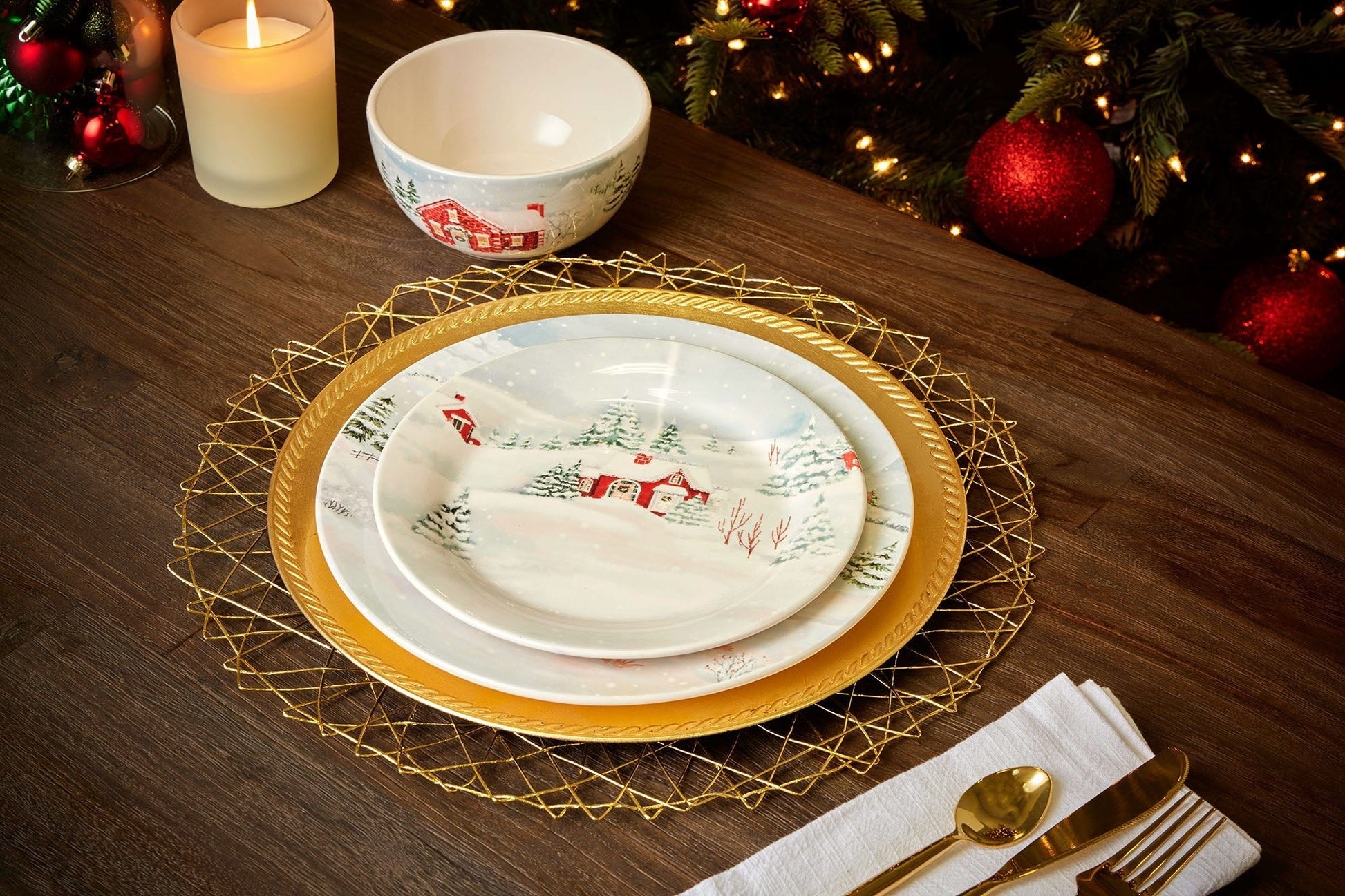 Pier 1 Home for Christmas Set of 4 Salad Plates - Pier 1