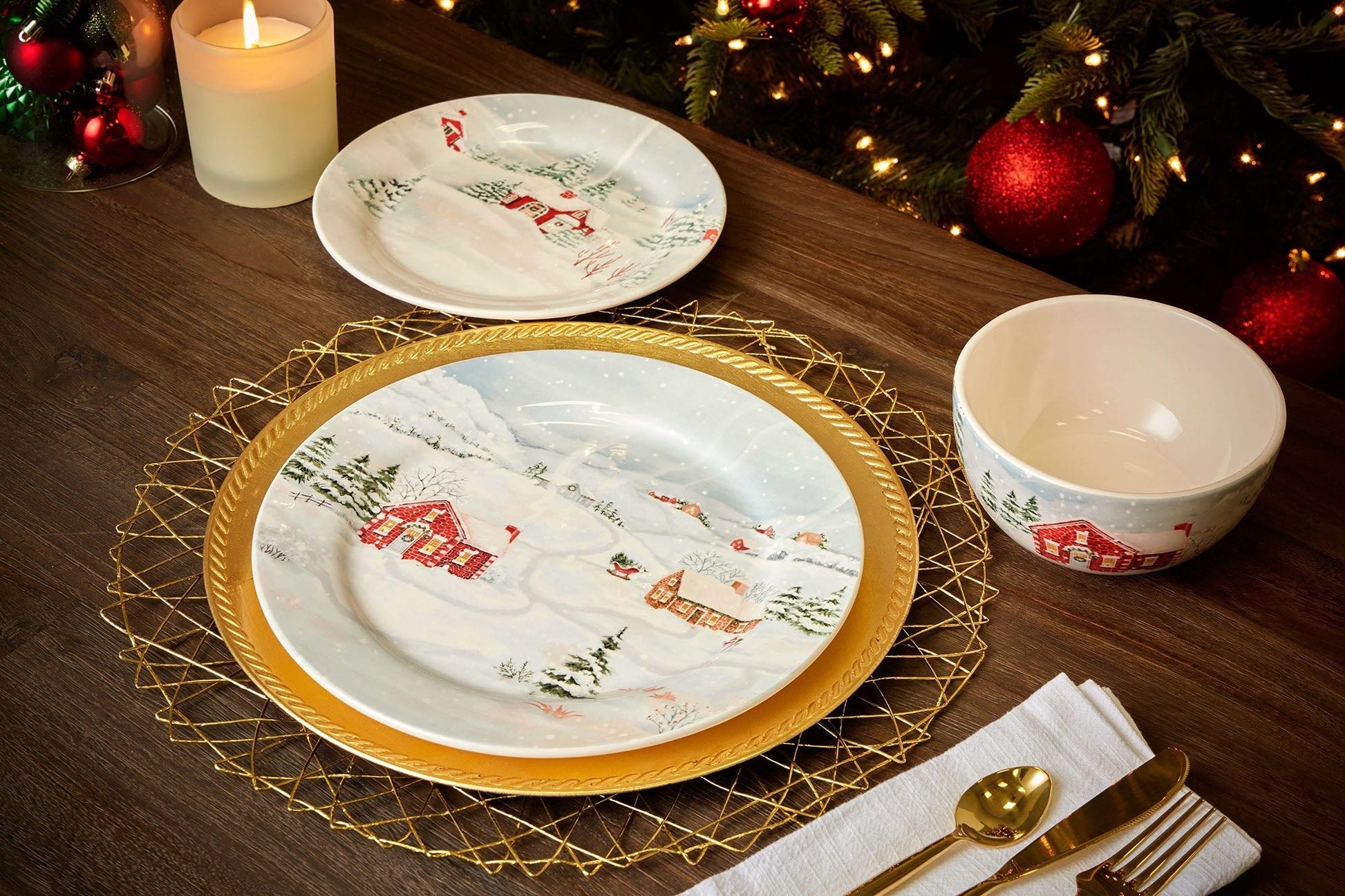 Pier 1 Home for Christmas Set of 4 Salad Plates - Pier 1