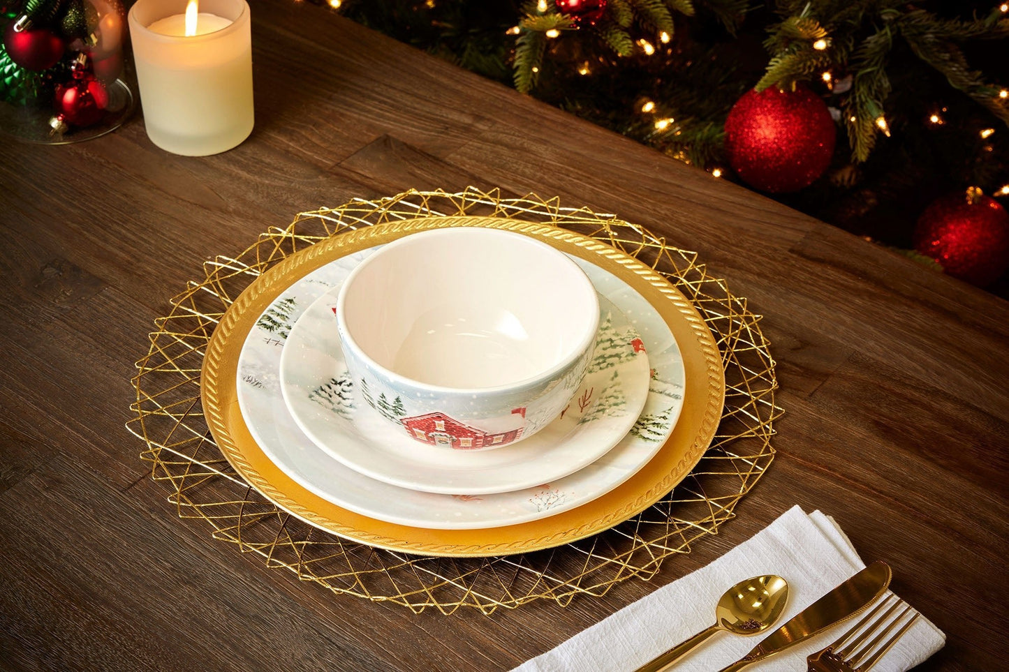 Pier 1 Home for Christmas Set of 4 Salad Plates - Pier 1