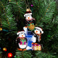 Pier 1 Penguins at the Mailbox Glass Christmas Ornament - Pier 1