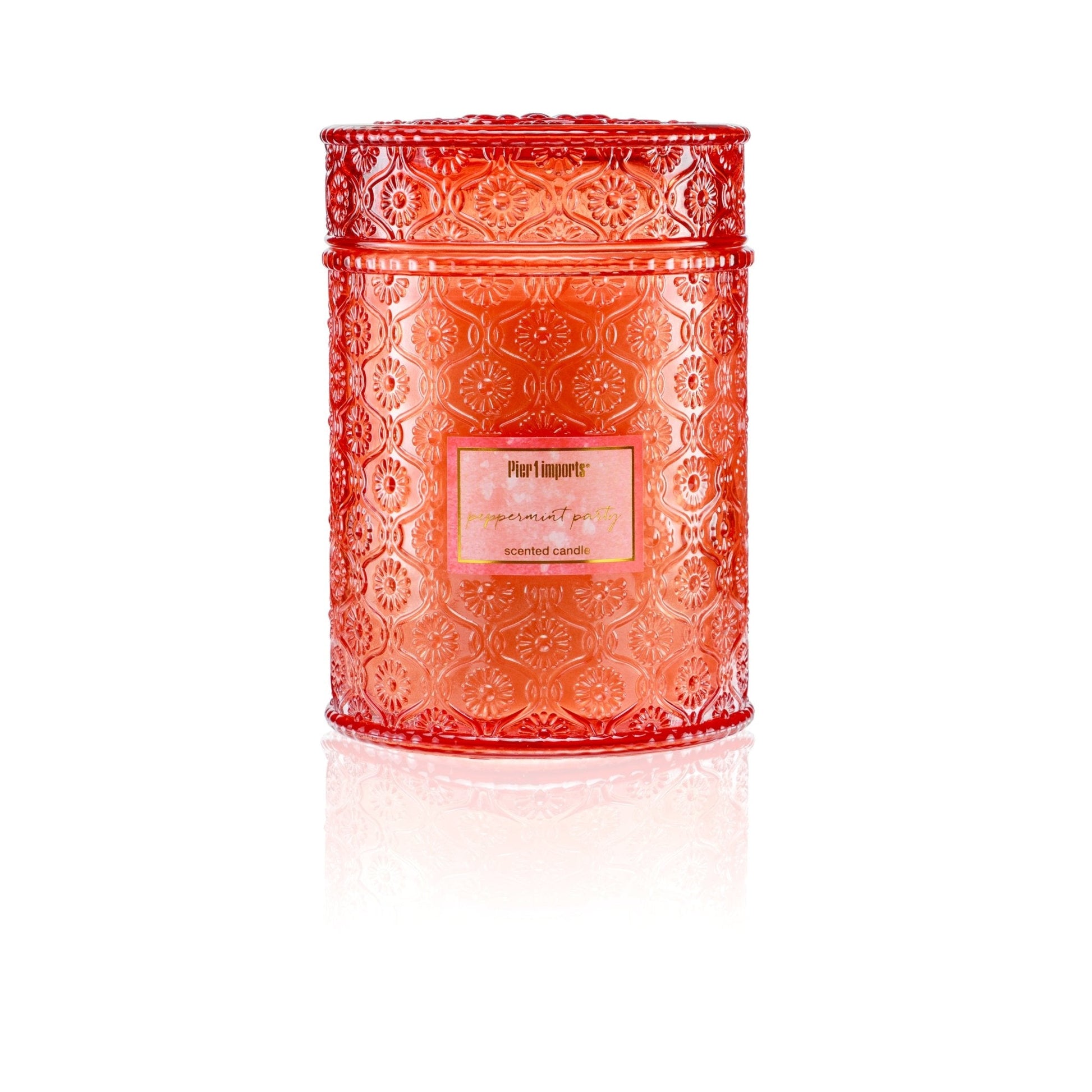 Pier 1 Peppermint Party Luxe 19oz Filled Candle - Pier 1