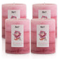 Pier 1 Pink Champagne 3x4 Layered Set of 4 Pillar Candles - Pier 1