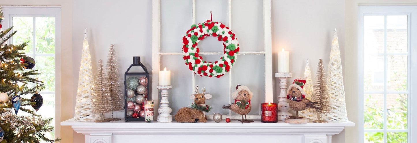 Pier 1 Pompom 14" Wreath - Pier 1