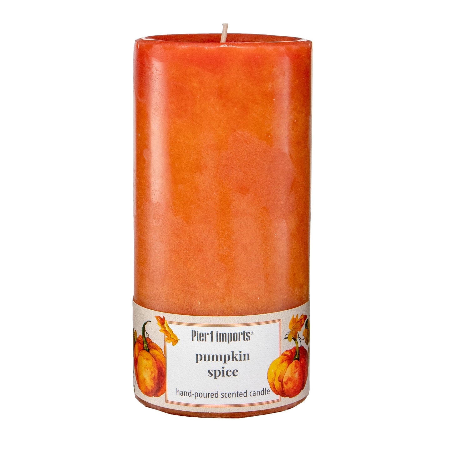 Pier 1 Pumpkin Spice 3x6 Mottled Pillar Candle - Pier 1