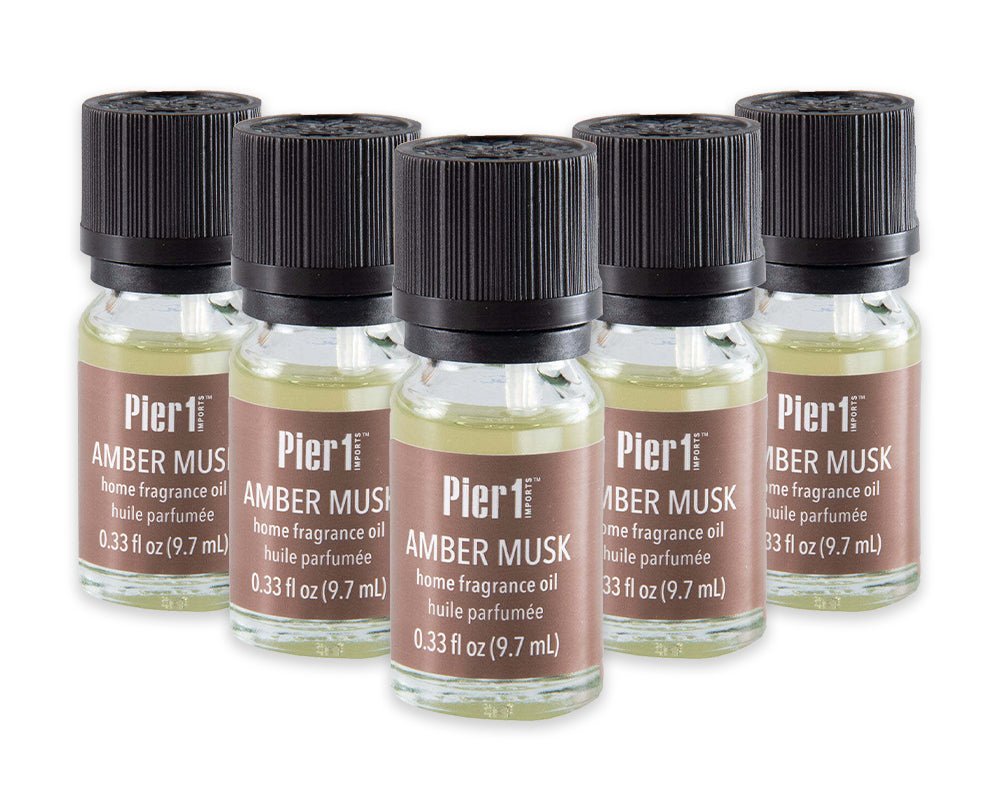 Pier 1 Set of 5 Amber Musk Fragrance Oils - Pier 1