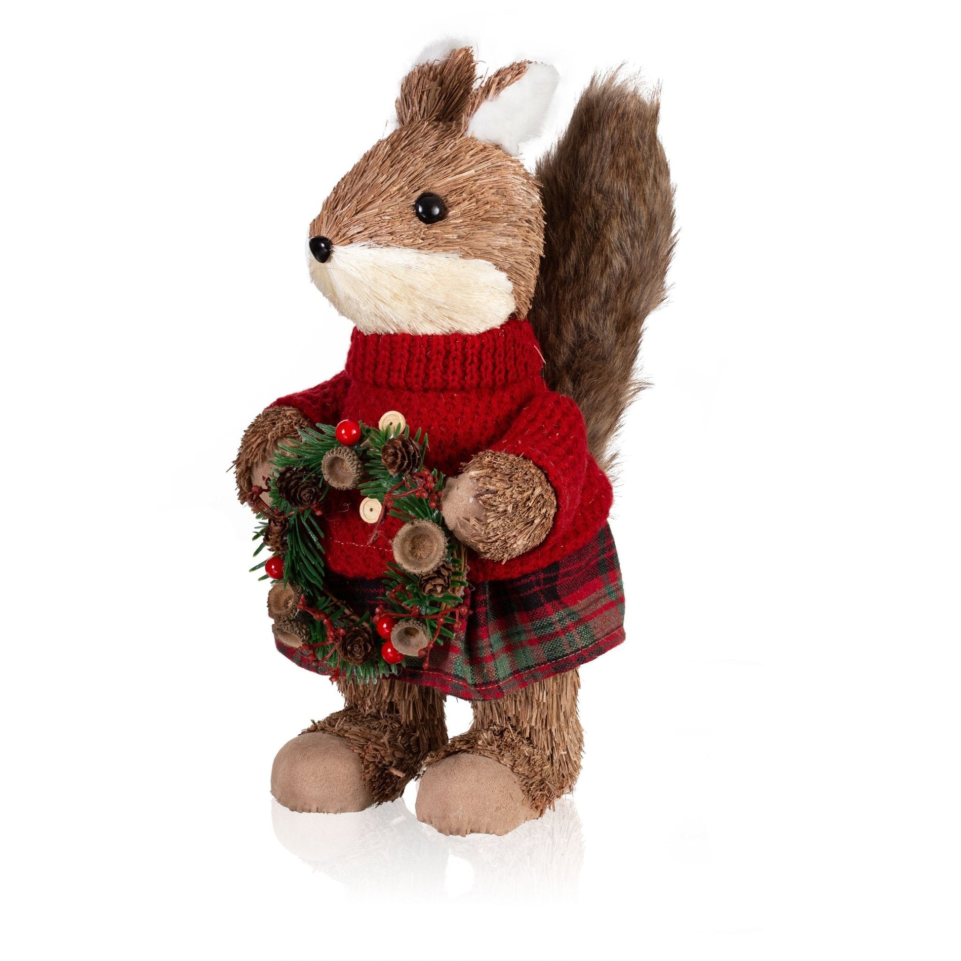 Pier 1 Standing Woodland Squirrel With Wreath - Pier 1