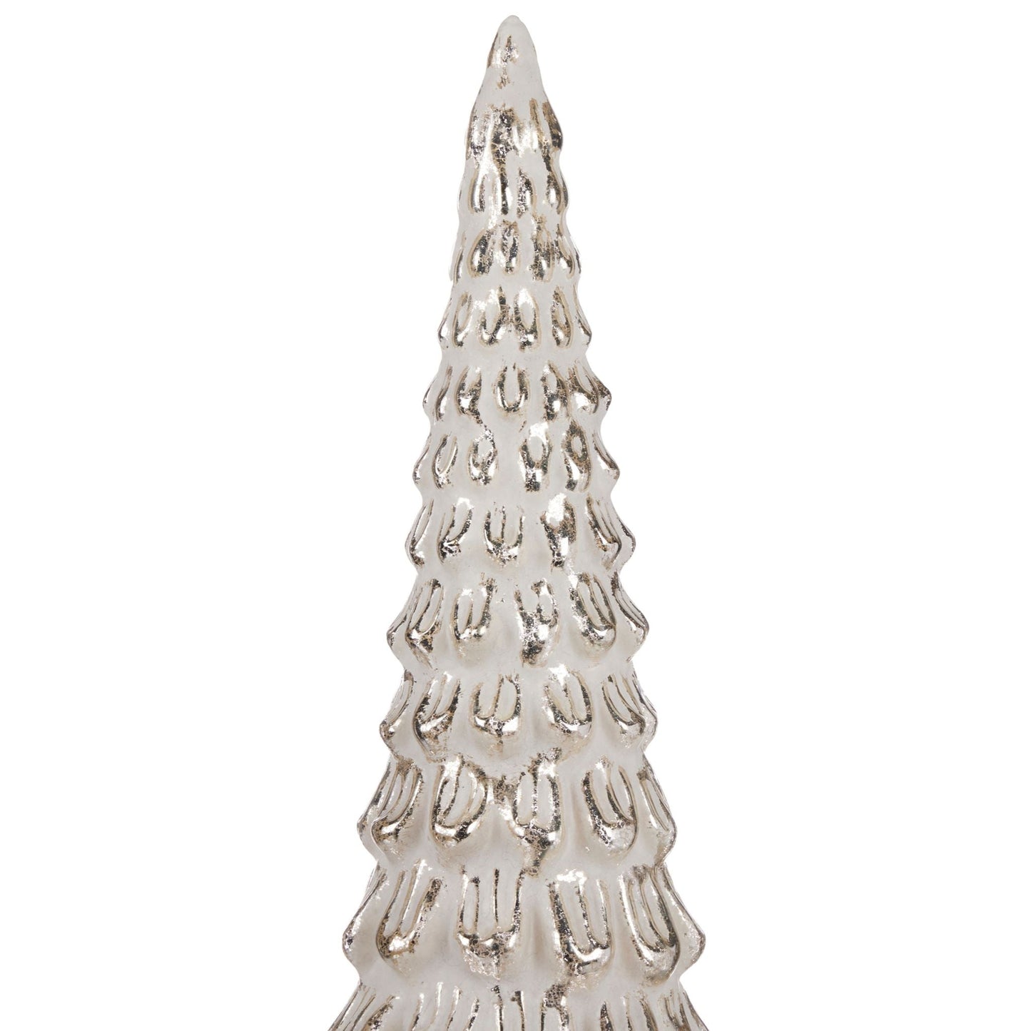 Pier 1 White Champagne Mercury Glass LED Set of 2 Christmas Trees - Pier 1