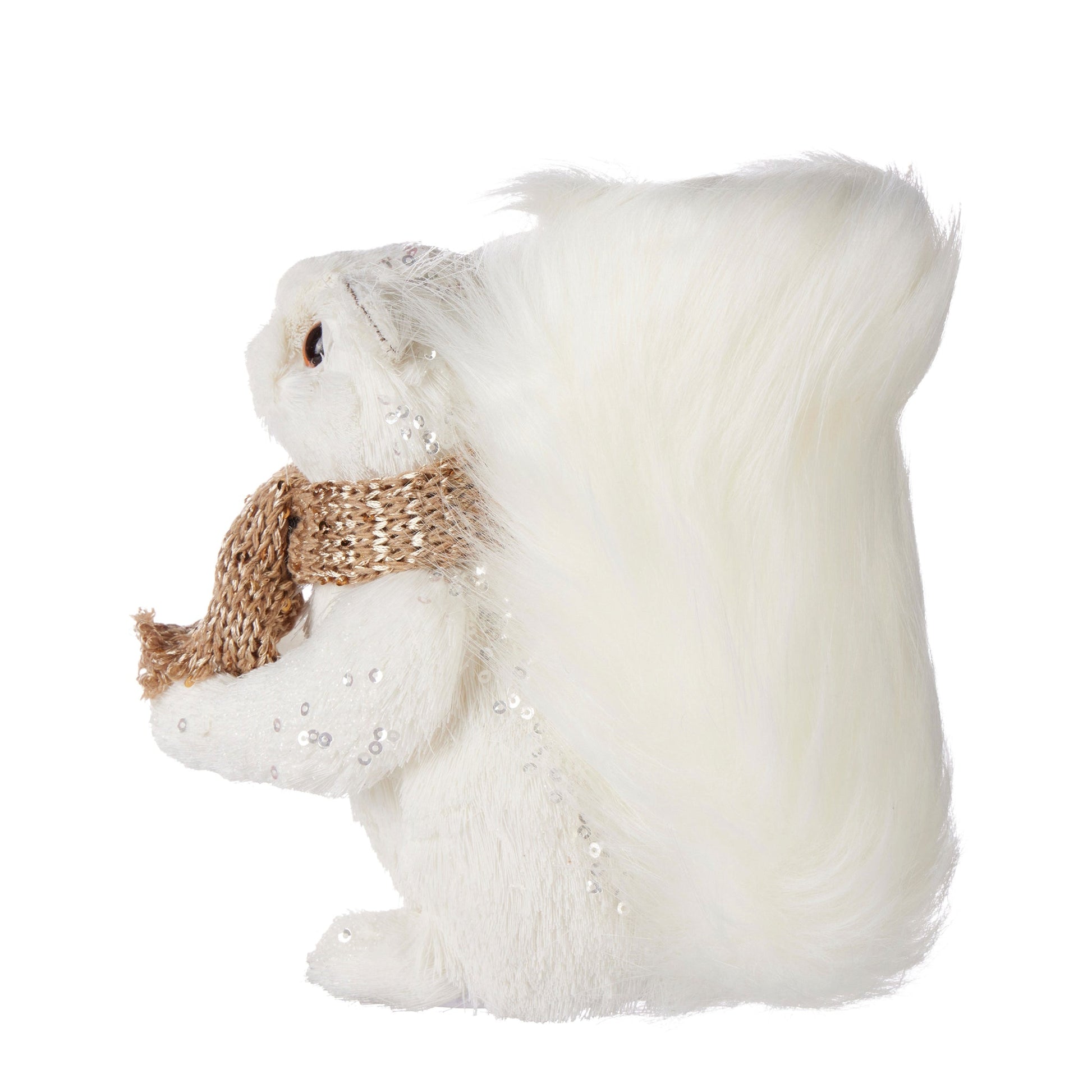 Pier 1 White Squirrels with Champagne Scarf Set of 2 - Pier 1