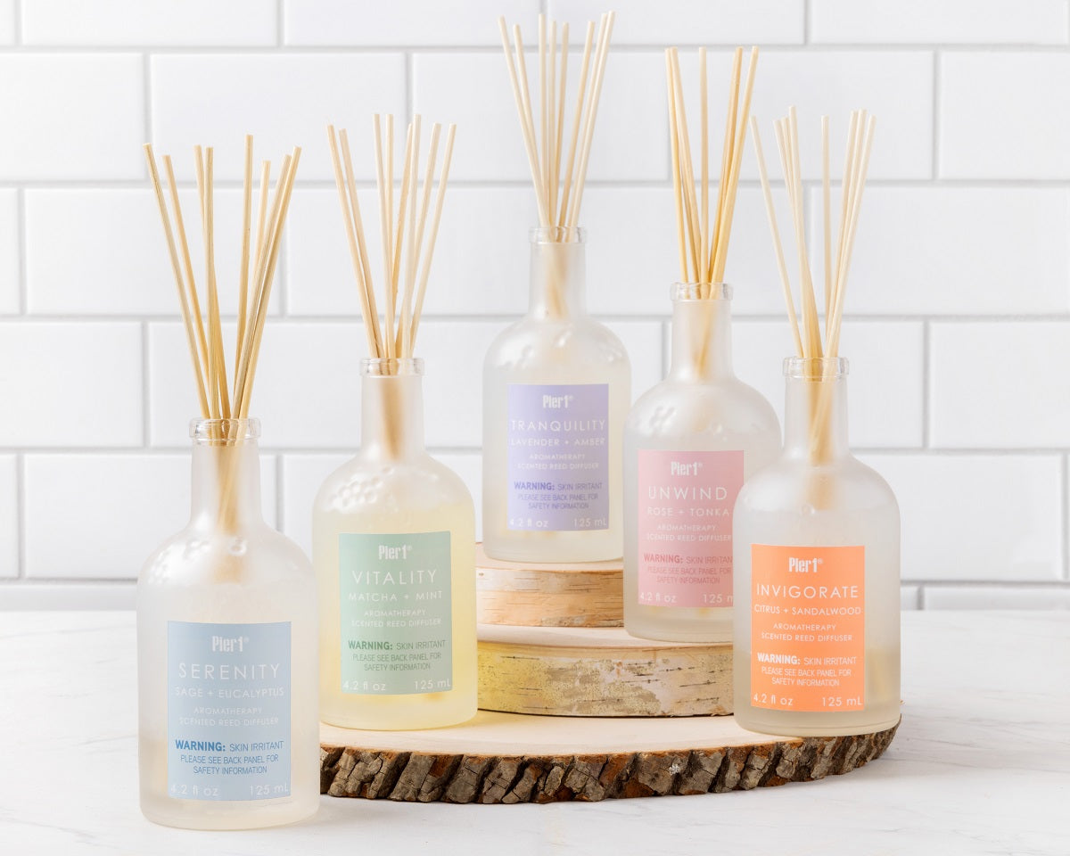 Pier 1 Invigorate Citrus & Sandalwood Aromatherapy Reed Diffuser