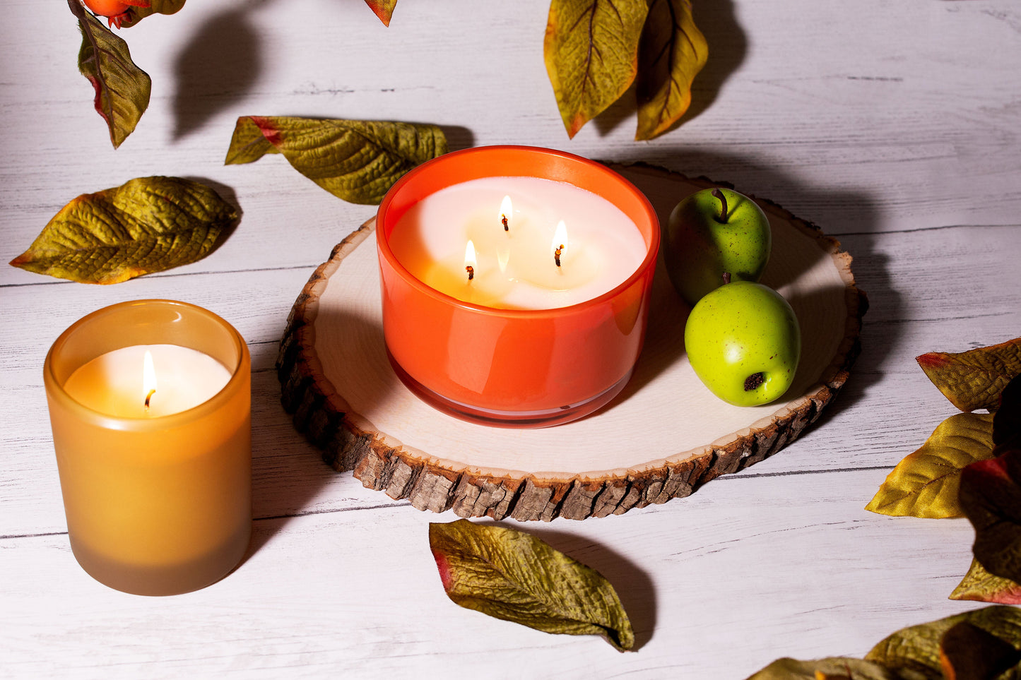 Pier 1 Apple Cider 14oz Filled 3-Wick Candle